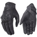 Luvas de couro para motocicletas